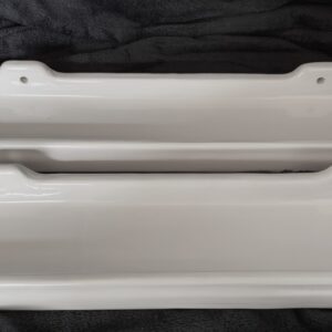 Elegante set van 2 porseleinen wandplanchetten – 45,5 cm – Vintage Belgische Luxury - ca. 1950