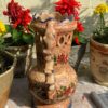 Antieke gedecoreerde vaas in Majolica Aardewerk Gesigneerd Robbia 24.629 F.J. (6) Antieke majolica bloemenvaas Robbia – Antique majolica floral vase Robbia