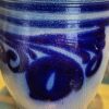 Antique Cologne preserving jar 8L with cobalt‑blue freehand decoration, c. 1900 (5) Antieke Keulse inmaakpot 8L met kobaltblauwe handbeschilderde decoratie, Antique Cologne preserving jar 8L with cobalt‑blue freehand decoration, c. 1900