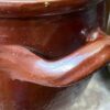 Antique French brown stoneware pot with handles – 19th century (11) Antieke Franse grespot in bruin aardewerk met handvatten | Antique French brown stoneware pot with handles – 19th century