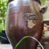 Antique French brown stoneware pot with handles – 19th century (16) Antieke Franse grespot in bruin aardewerk met handvatten | Antique French brown stoneware pot with handles – 19th century