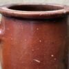 Antique French wheel‑thrown brown stoneware pot – 19th century (6) Antieke Franse handgedraaide grespot in bruin aardewerk – 19e eeuw | Antique French wheel‑thrown brown stoneware pot – 19th century