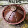 Antique Moroccan tajine with decorative hammered copperwork, 20th century (18) Antieke Marokkaanse Tajine met decoratief gehamerd koperwerk , Antique Moroccan tajine with decorative hammered copperwork, 20th century