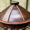Antique Moroccan tajine with decorative hammered copperwork, 20th century (6) Antieke Marokkaanse Tajine met decoratief gehamerd koperwerk , Antique Moroccan tajine with decorative hammered copperwork, 20th century