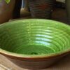 Antique brown confit bowl with green interior glaze (2) Antieke bruine gresale confit schaal | Antique brown confit bowl with green interior glaze, 19th C