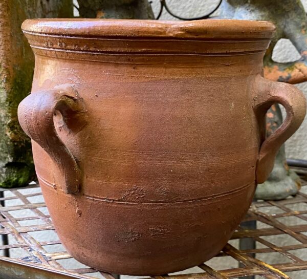 Antique handmade French confit pot with three handles – late 19th century (14) Antieke handgemaakte Franse Confitpot of grespot met 3 oren | Antique handmade French confit pot with three handles – late 19th century