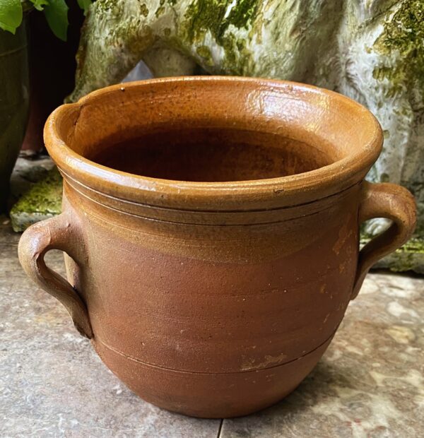 Antique handmade French confit pot with three handles – late 19th century (7) Antieke handgemaakte Franse Confitpot of grespot met 3 oren | Antique handmade French confit pot with three handles – late 19th century