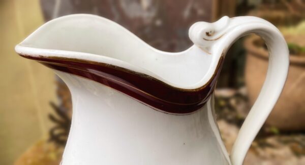 Antieke grote porseleinen waterkan Vermeren‑Coché Bruxelles | Antique large porcelain water pitcher Vermeren‑Coché Brussels, 19th century
