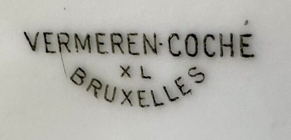 Antieke grote porseleinen waterkan Vermeren‑Coché Bruxelles | Antique large porcelain water pitcher Vermeren‑Coché Brussels, 19th century