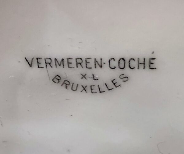 Antieke grote porseleinen waterkan Vermeren‑Coché Bruxelles | Antique large porcelain water pitcher Vermeren‑Coché Brussels, 19th century
