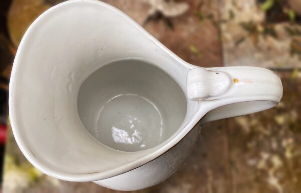 Antieke grote porseleinen waterkan Vermeren‑Coché Bruxelles | Antique large porcelain water pitcher Vermeren‑Coché Brussels, 19th century