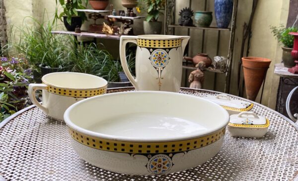 Art Deco Boch Frères wash set from 1932 (32) Zeldzaam Art Deco Boch Frères lampetstel | Art Deco Boch Frères wash set from 1932