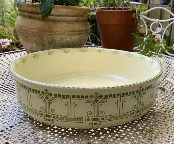 Art Deco ceramic wash basin, Boch Frères La Louvière, ca. 1918–1930 (1) Art Deco keramische waskom | Art Deco ceramic wash basin, Boch Frères La Louvière, ca. 1918–1930