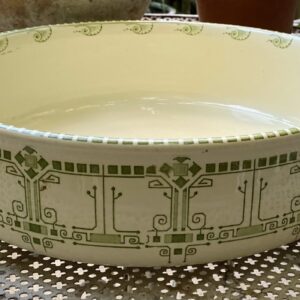 Art Deco ceramic wash basin, Boch Frères La Louvière, ca. 1918–1930 (11) Art Deco keramische waskom | Art Deco ceramic wash basin, Boch Frères La Louvière, ca. 1918–1930