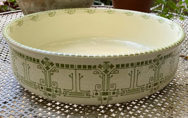 Art Deco ceramic wash basin, Boch Frères La Louvière, ca. 1918–1930 (11) Art Deco keramische waskom | Art Deco ceramic wash basin, Boch Frères La Louvière, ca. 1918–1930