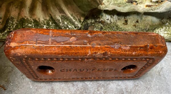 Authentic French ceramic bedwarmer “Chauffeuse” – fireproof stoneware, early 20th century (8) Authentieke Franse bedwarmer “Chauffeuse” | Authentic French ceramic bedwarmer “Chauffeuse” – fireproof stoneware, early 20th century