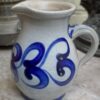 Cologne stoneware jug (½ L), salt‑glazed – ca. 1950 (1) Vintage Keulse bolkan ½ L in zoutgeglazuurd aardewerk | Cologne stoneware jug (½ L), salt‑glazed – ca. 1950