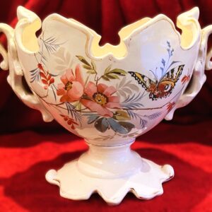 French Hollywood Regency ceramic centerpiece, 1950s (1) Franse Hollywood Regency keramische siercoupe | French Hollywood Regency ceramic centerpiece, 1950s