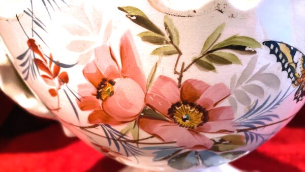 French Hollywood Regency ceramic centerpiece, 1950s (3) Franse Hollywood Regency keramische siercoupe | French Hollywood Regency ceramic centerpiece, 1950s