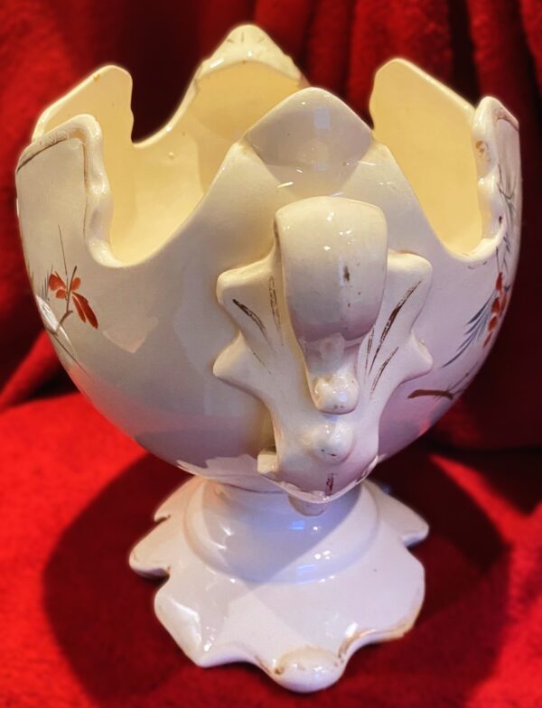 French Hollywood Regency ceramic centerpiece, 1950s (8) Franse Hollywood Regency keramische siercoupe | French Hollywood Regency ceramic centerpiece, 1950s