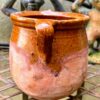 French stoneware pot with two handles, early 20th century (9) Brocante Frans grespotje met 2 oren | French stoneware pot with two handles, early 20th century
