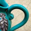 Green Danish Art Deco jug - ca.1930 (10) Groene Art Deco snavelkan met bronzen ornamenten | Green Danish Art Deco jug - ca.1930