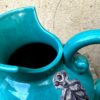 Green Danish Art Deco jug - ca.1930 (11) Groene Art Deco snavelkan met bronzen ornamenten | Green Danish Art Deco jug - ca.1930