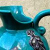 Green Danish Art Deco jug - ca.1930 (12) Groene Art Deco snavelkan met bronzen ornamenten | Green Danish Art Deco jug - ca.1930