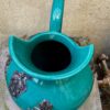 Green Danish Art Deco jug - ca.1930 (13) Groene Art Deco snavelkan met bronzen ornamenten | Green Danish Art Deco jug - ca.1930
