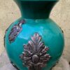 Groene Art Deco snavelkan met bronzen ornamenten | Green Danish Art Deco jug - ca.1930