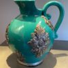 Groene Art Deco snavelkan met bronzen ornamenten | Green Danish Art Deco jug - ca.1930