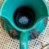 Green Danish Art Deco jug - ca.1930 (8) Groene Art Deco snavelkan met bronzen ornamenten | Green Danish Art Deco jug - ca.1930