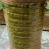 ​Vintage groene cilindervaas | Green ceramic cylinder vase, Germany ca. 1970