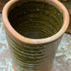 ​Vintage groene cilindervaas | Green ceramic cylinder vase, Germany ca. 1970