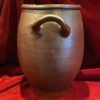 IMG_1258 Antieke Franse grespot in donkerbruin geglazuurd aardewerk | Antique French dark‑brown glazed stoneware pot – 19th century