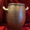 IMG_1260 Antieke Franse grespot in donkerbruin geglazuurd aardewerk | Antique French dark‑brown glazed stoneware pot – 19th century