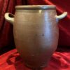 IMG_1267 Antieke Franse grespot in donkerbruin geglazuurd aardewerk | Antique French dark‑brown glazed stoneware pot – 19th century