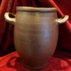 IMG_1269 Antieke Franse grespot in donkerbruin geglazuurd aardewerk | Antique French dark‑brown glazed stoneware pot – 19th century