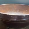 Imposing French stoneware butter‑ or cream‑separating bowl – late 19th century (12) Antieke imposante Franse boter- of roomteil in gres aardewerk | Imposing French stoneware butter‑ or cream‑separating bowl – late 19th century