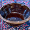 Imposante aardebruine confit schaal | Impressive earth‑brown confit bowl – handmade and versatile