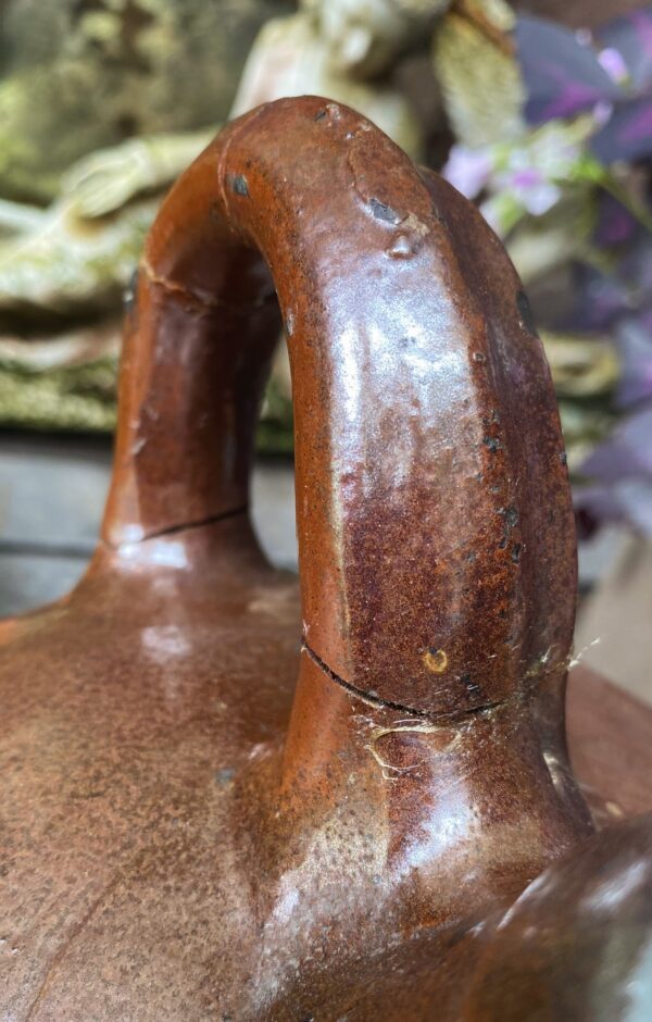 Large antique French stoneware jug with handle – late 19th century (18) Grote antieke Franse gres kruik met handgreep | Large antique French stoneware jug with handle – late 19th century