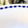 Octagonal Art Deco wash basin, 1930s (3) Achthoekige Art Deco waskom met blauwe geometrische print | Octagonal Art Deco wash basin, 1930s