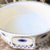 Octagonal Art Deco wash basin, 1930s (8) Achthoekige Art Deco waskom met blauwe geometrische print | Octagonal Art Deco wash basin, 1930s