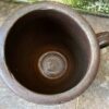 Old French dark‑brown glazed stoneware jug with single handle – late 19th century (10) Oude donkerbruine Franse geglazuurde greskan met één oor | Old French dark‑brown glazed stoneware jug with single handle – late 19th century