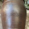 Old French dark‑brown glazed stoneware jug with single handle – late 19th century (12) Oude donkerbruine Franse geglazuurde greskan met één oor | Old French dark‑brown glazed stoneware jug with single handle – late 19th century