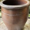 Old French dark‑brown glazed stoneware jug with single handle – late 19th century (14) Oude donkerbruine Franse geglazuurde greskan met één oor | Old French dark‑brown glazed stoneware jug with single handle – late 19th century