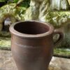 Old French dark‑brown glazed stoneware jug with single handle – late 19th century (4) Oude donkerbruine Franse geglazuurde greskan met één oor | Old French dark‑brown glazed stoneware jug with single handle – late 19th century