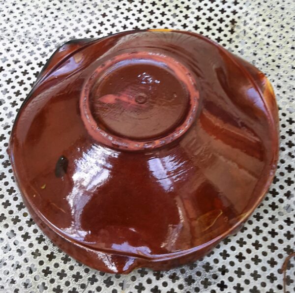Organic modernist ceramic bowl, 20th C (2) Organische modernistische keramische kom | Organic modernist ceramic bowl, 20th century