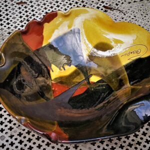 Organic modernist ceramic bowl, 20th C (3) Organische modernistische keramische kom | Organic modernist ceramic bowl, 20th century