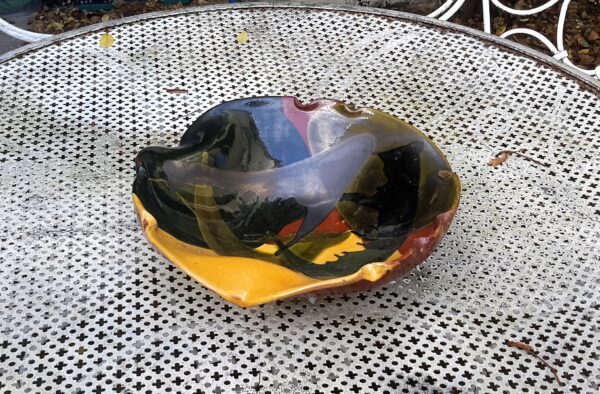 Organic modernist ceramic bowl, 20th C (4) Organische modernistische keramische kom | Organic modernist ceramic bowl, 20th century